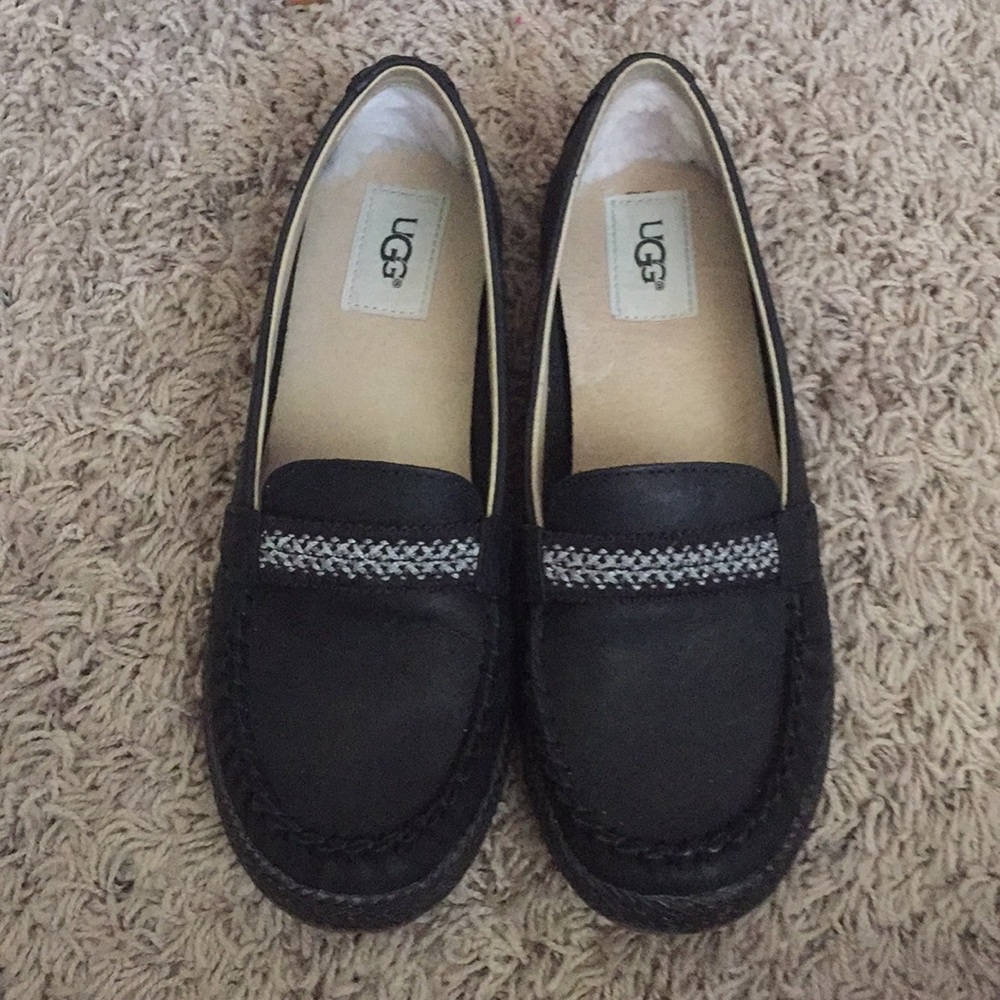 Ugg black loafers. Sz 7.5. EUC!